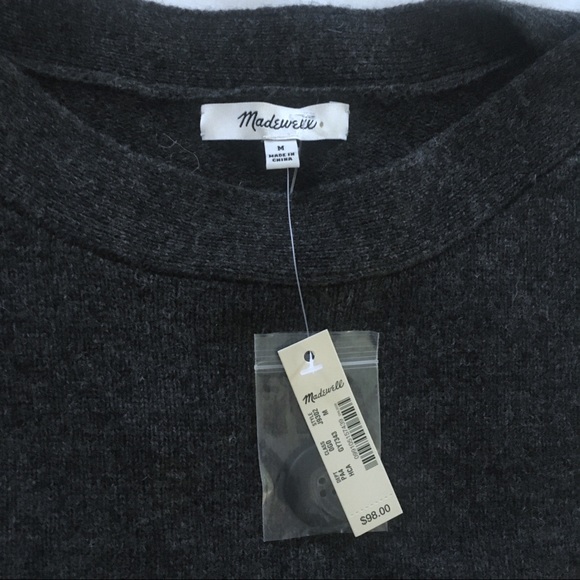 SOLD! 💚Madewell Button Shoulder Sweater Dress - Picture 6 of 8